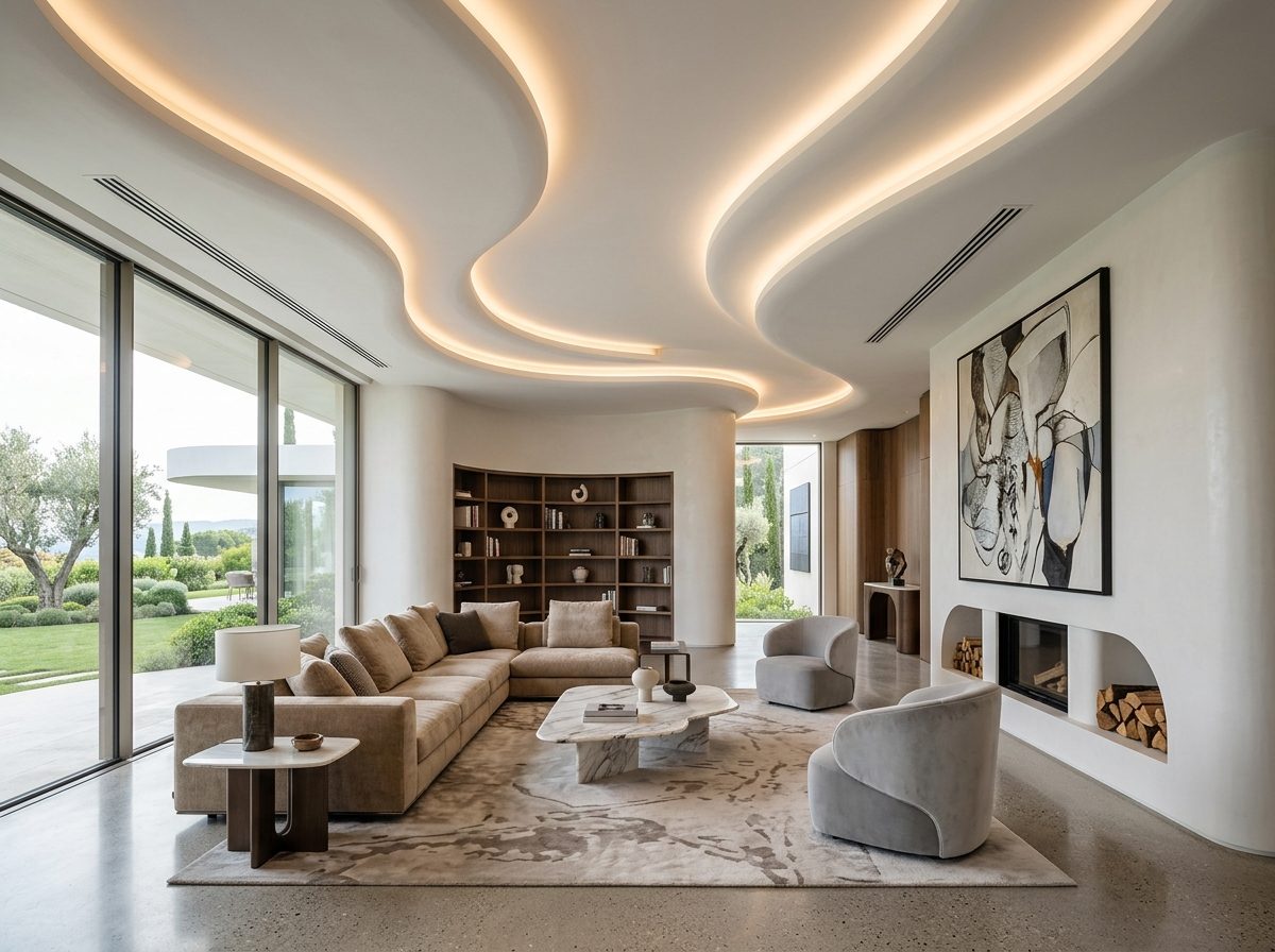 Curved Bulkheads & Organic Ceilings